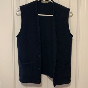 100% wool black vest